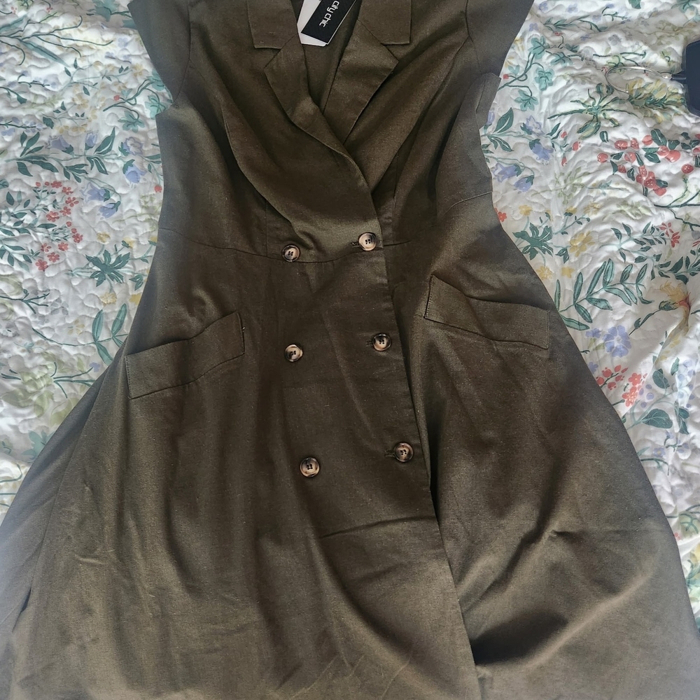 City Chic Olive Midi Dress - Picture 5 of 6